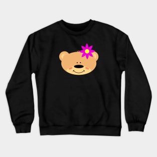 Teddy bear with Flower Crewneck Sweatshirt